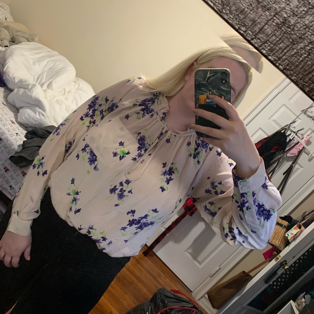 Moving sale!! Silk Rebecca Taylor floral blouse